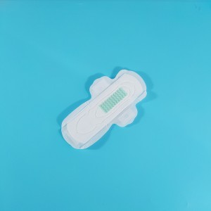Soft Cotton Like Disposable Lady Sanitary Napkin Pads with Wings Anion Functional Chip