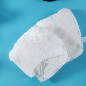 Soft Elastic Waist Pull up Adult Diaper from China PE Bag OEM Disposable Absorbent Fluff Pulp Plain Woven Dry Surface Leak Guard