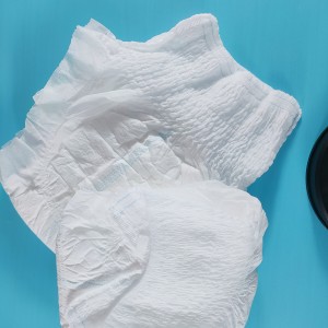 Soft Elastic Waist Pull up Adult Diaper from China PE Bag OEM Disposable Absorbent Fluff Pulp Plain Woven Dry Surface Leak Guard