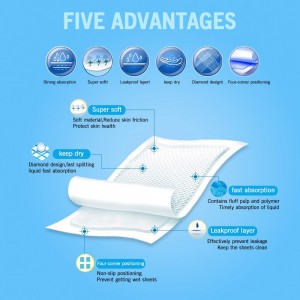 Factory wholesale price medical underpad with super absorbency disposable incontinence pad for nursing care free sample