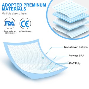 Hot sale 23”*36” china manufacturer incontinence pad with super absorbency underpad