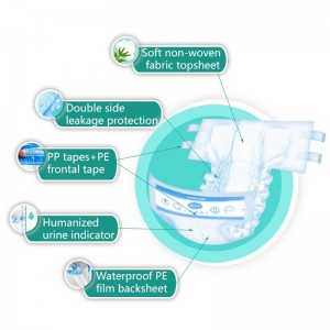 English Package Adult Diaper For Eldly People With Super Absorbency