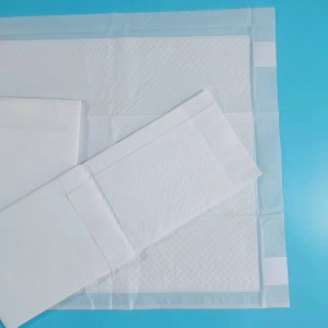 China factory super absorbency with four corner positioning pad disposable incontinence underpad