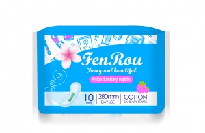 Wholesale customized day use 280 mm women FenRou sanitary napkin pads